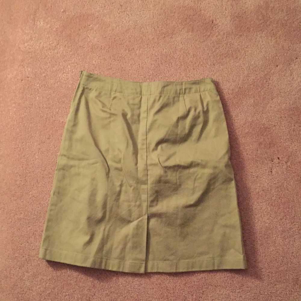 Lands end khaki skirt with shorts under